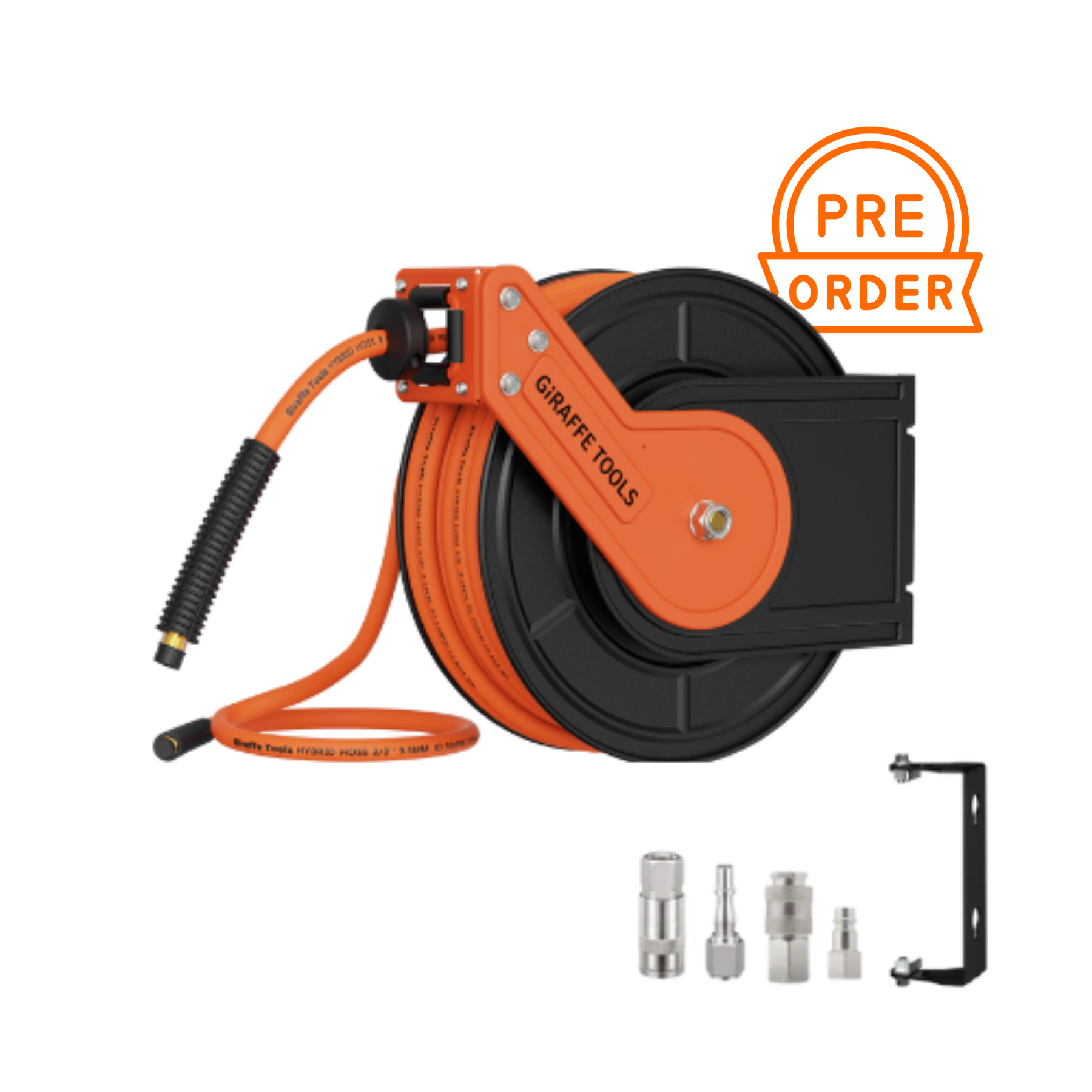 Aufrollbare Luftschlauchaufbewahrung – Legierter Stahl, 3/8 Zoll, 15 m